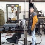 Jason Guest welding some production parts